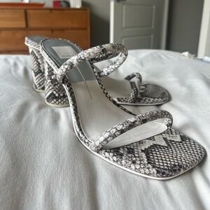 EUC dolce vita snakeskin leather heels
